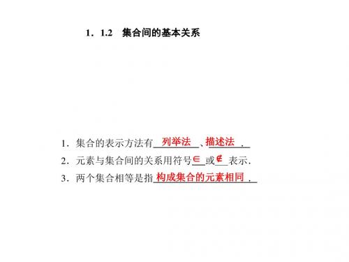 高一数学集合间的基本关系1