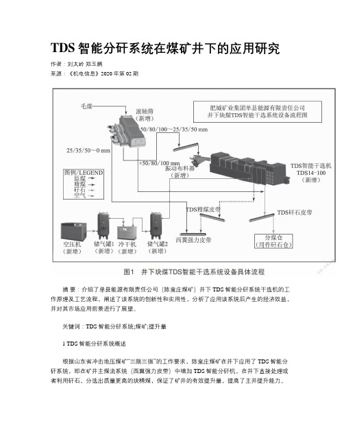 TDS智能分矸系统在煤矿井下的应用研究