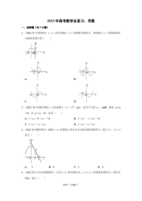 2023年高考数学总复习：导数(附答案解析)