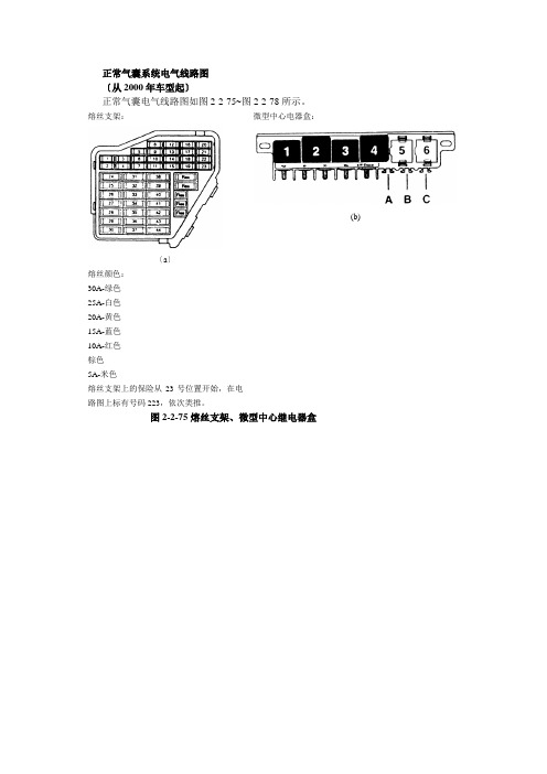 安全气囊系统电气线路图(1)