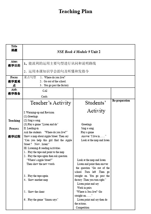 Book4 Module9 Unit2教学设计