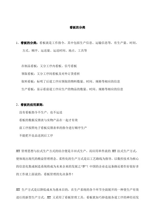 看板的分类