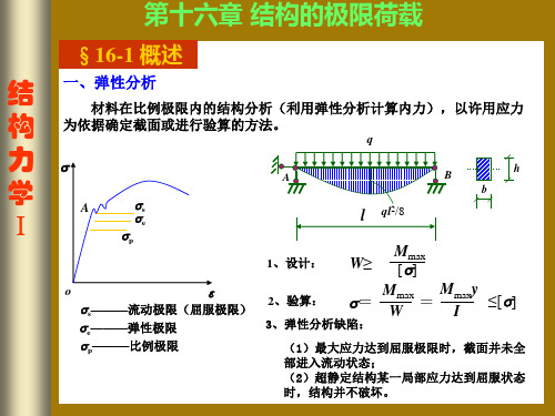 16结构的塑性分析和极限荷载