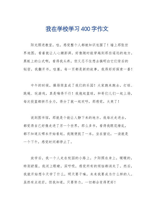 我在学校学习400字作文