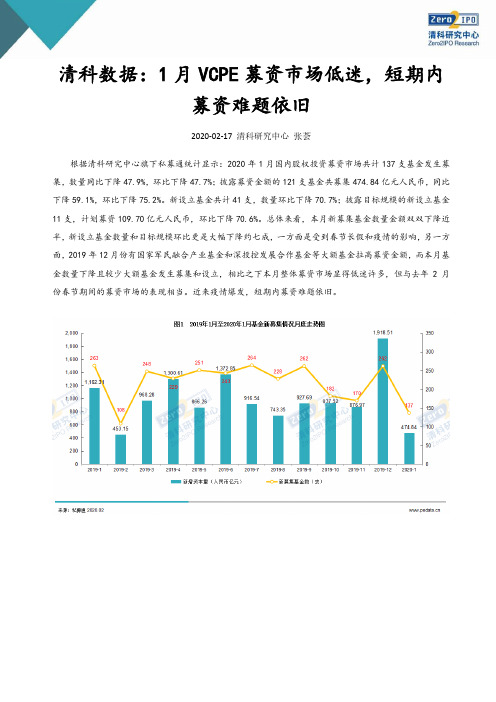 清科2020年1月中国创业投资暨私募股权募资统计报告