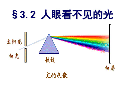 苏科物理八年级上册第三章 二、人眼看不见的光  课件(共21张PPT)