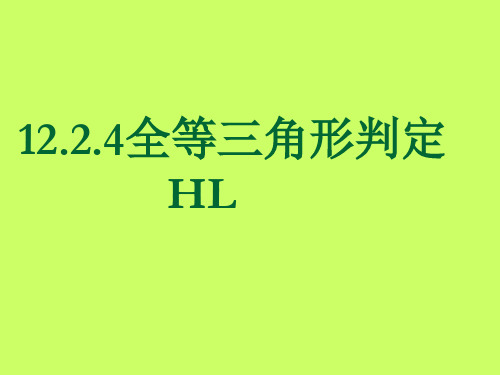 人教版数学八年级上册：12.2.4-直角三角形全等判定HL-课件(共30张PPT)