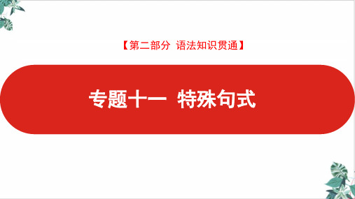 人教版高中英语新高考版一特殊句式课件名师课件