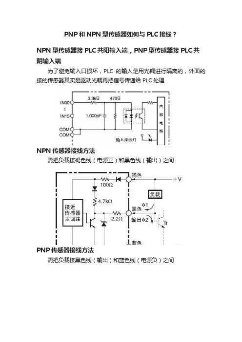 PNP和NPN型传感器如何与PLC接线？