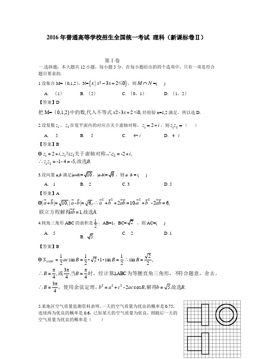 2016年高考数学真题