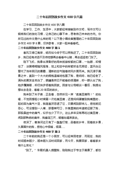 二十年后回到故乡作文400字八篇