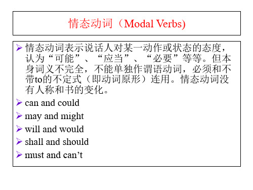 情态动词 专题课件(共28张PPT)