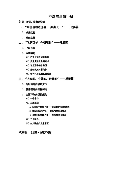 临港芦潮港宣传手册