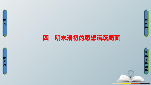 高中历史专题1中国传统文化主流思想的演变4明末清初的思想活跃局面课件人民版必修3