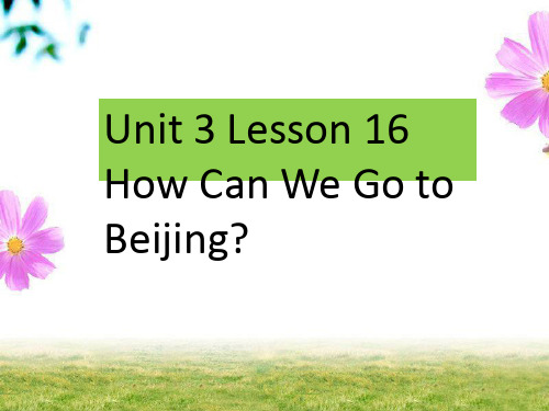 Unit 3 Lessson 16 How Can We Go to Beijing 课件