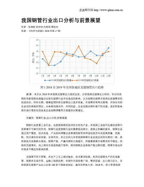 我国钢管行业出口分析与前景展望