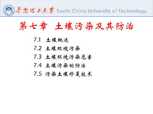 第六讲土壤污染及其防治精品PPT课件