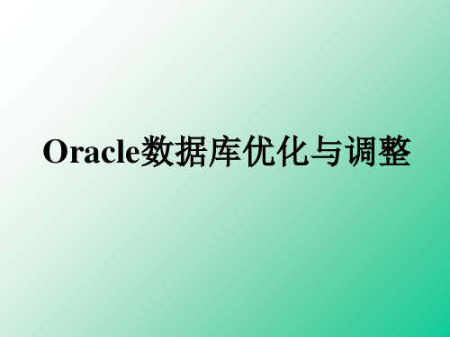 Oracle数据库的优化与调整