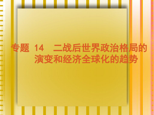 2011届高考历史 第二轮知识点专题复习14