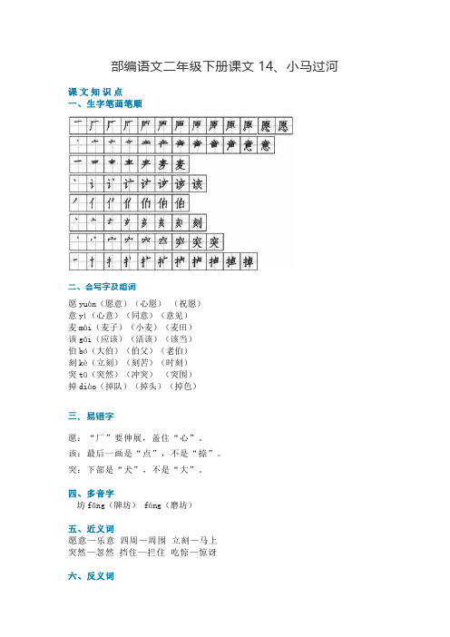 部编语文二年级下册课文14、小马过河( 知识讲解 图文讲解)