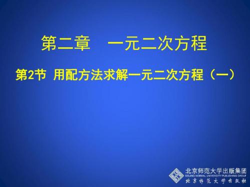 2.2 用配方法求解一元二次方程(一)演示文稿