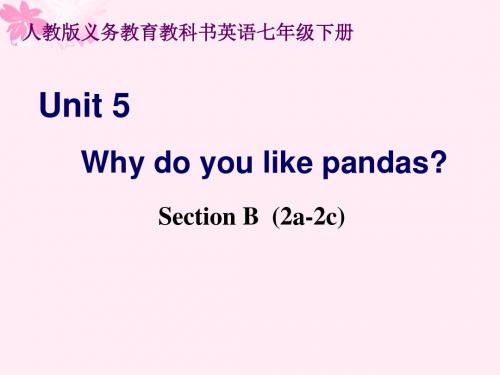 新目标(Go for it)版七年级下Unit 5 Why do you like pandas？Section B  (2a-2c)(21张PPT)