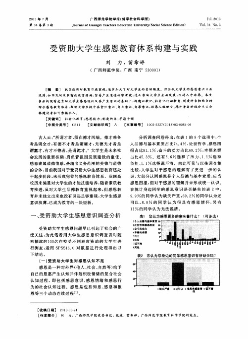 受资助大学生感恩教育体系构建与实践