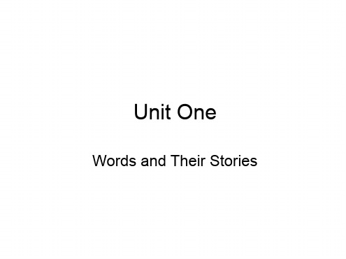 Unit1WordsandTheirStories