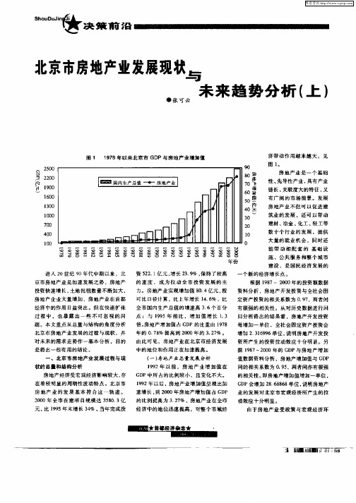 北京市房地产业发展现状与未来趋势分析(上)