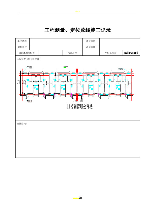 放线记录表