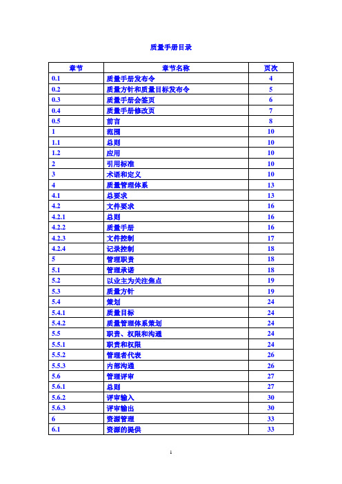 监理体系文件—质量手册