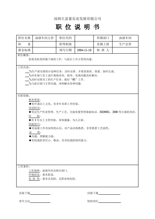 【管理】油漆车间(主管).doc