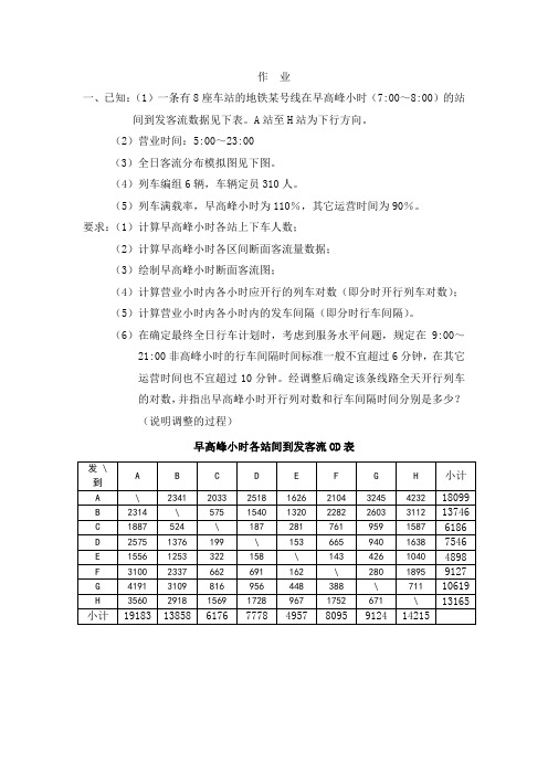 客流计划练习题