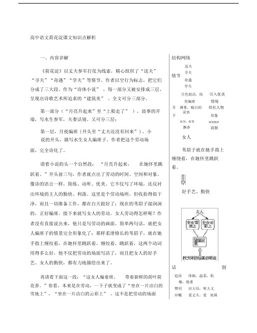 高中语文荷花淀课文知识点解析人教版.doc