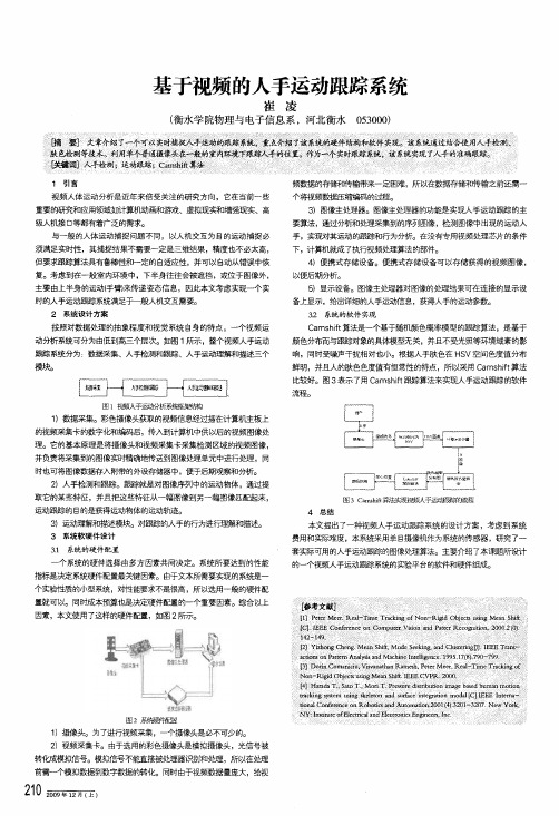 基于视频的人手运动跟踪系统