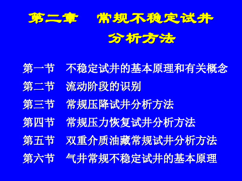 31_常规不稳定试井分析方法