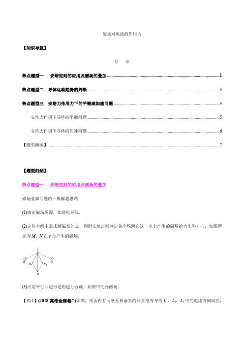 磁场对电流的作用力