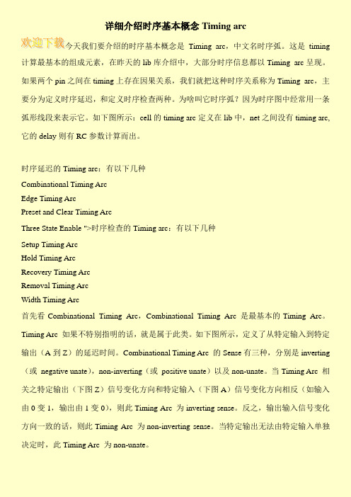 详细介绍时序基本概念Timing arc