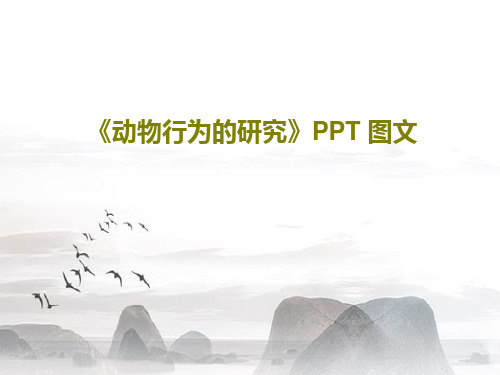 《动物行为的研究》PPT 图文共24页PPT