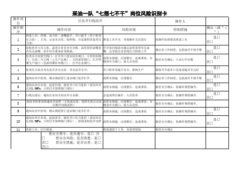 注水井扫线洗井辨识