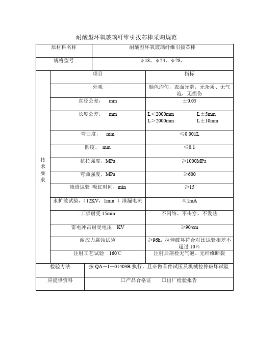 电器厂 耐酸型环氧玻璃纤维引拔芯棒的企业采购标准