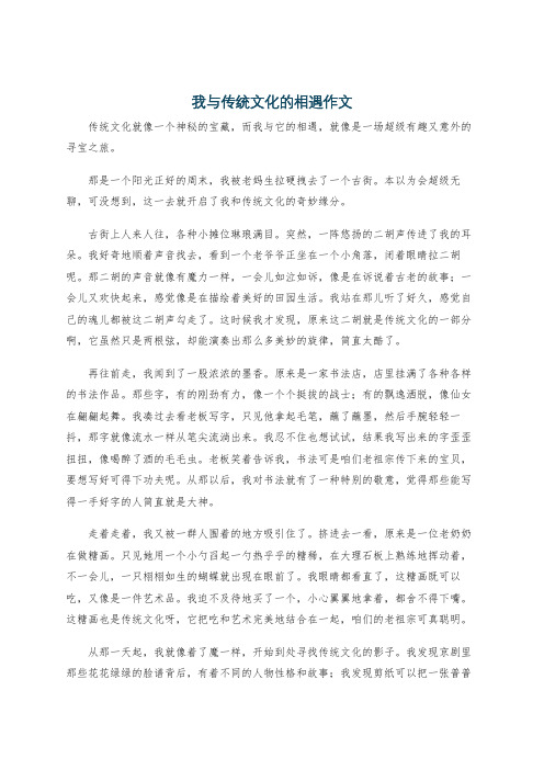 我与传统文化的相遇作文