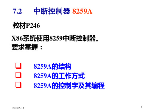 第7章  (7-2)中断控制器8259