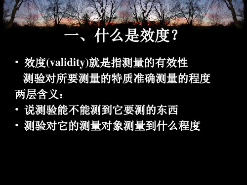 6心理测量 第六章 经典测验理论——效度