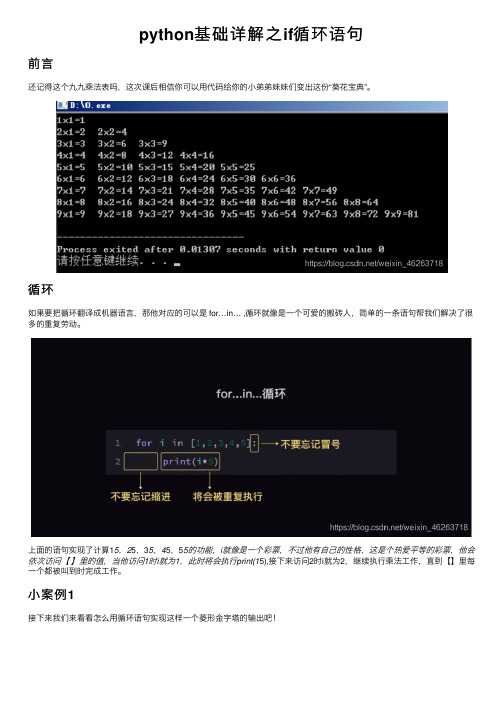 python基础详解之if循环语句