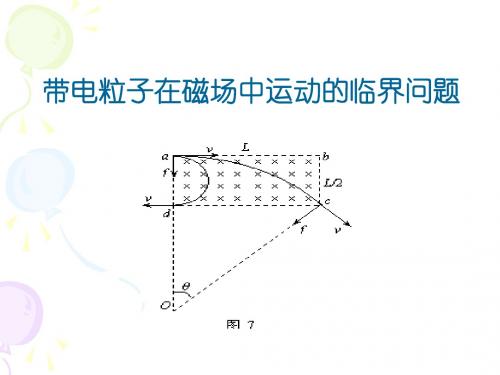 带电粒子在磁场运动的临界问题