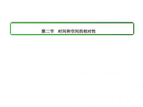 人教版高中物理选修3-4课件 15 时间和空间的相对性课件1