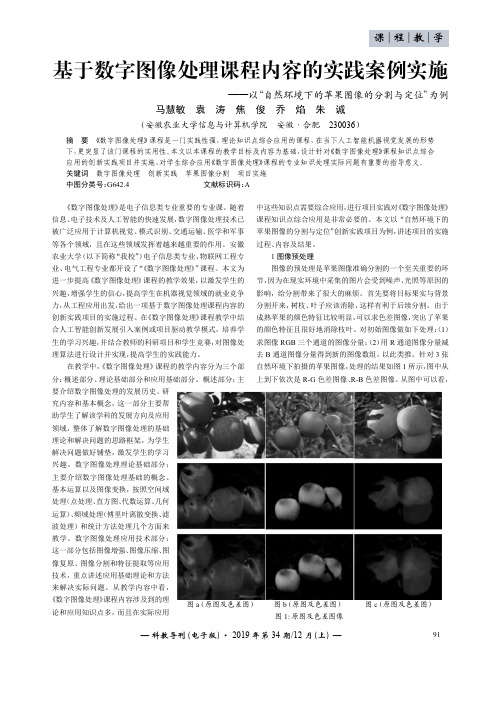 基于数字图像处理课程内容的实践案例实施——以“自然环境下的苹