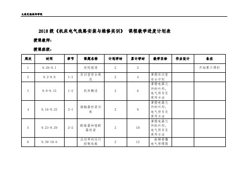 机床电气线路安装与维修