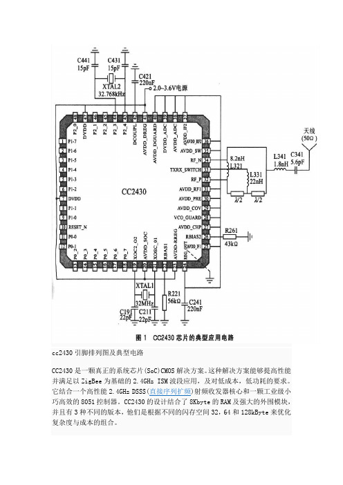 推荐 CC2430 简介 芯片的典型应用电路图 精品